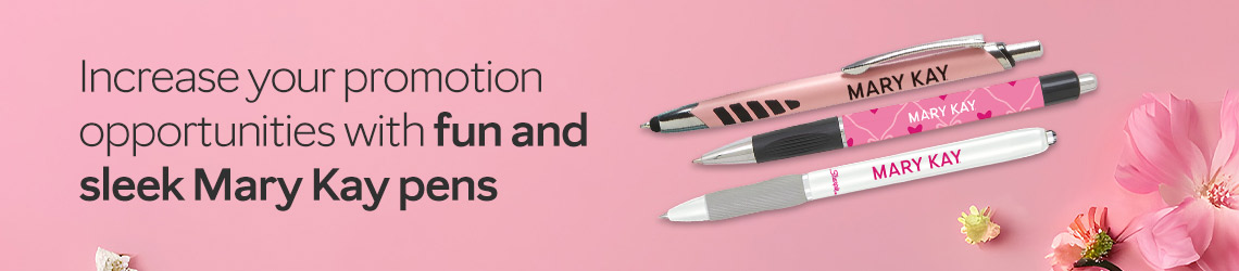 Increase your promotion opportunities with fun and sleek Mary Kay pens