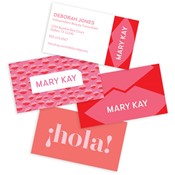 Pink Splash Business Cards, Spanish